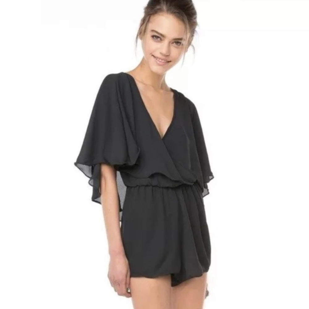 NWOT Brandy Melville John Galt Romper Black Sm/XSm